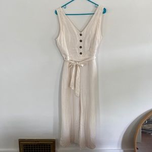 Loft cream jumpsuit